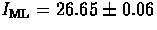 $I_{\rm ML} = 26.65\pm0.06$